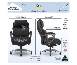 Jackson Black Big & Tall Executive Office Chair -Deco Haven Shop 810590378 7