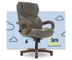 Conway Gray Big & Tall Bonded Leather Office Chair -Deco Haven Shop 810590383 1