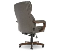 Conway Gray Big & Tall Bonded Leather Office Chair -Deco Haven Shop 810590383 5