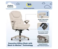Serta Claremont Bonded Leather Office Chair -Deco Haven Shop 810590394 7