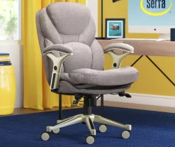 Claremont Light Gray Fabric Office Chair -Deco Haven Shop 810590395 2