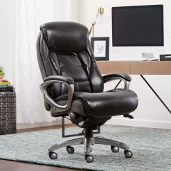 Lautner Gray Executive Bonded Leather Office Chair -Deco Haven Shop 810590397 21