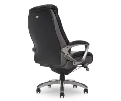 Lautner Gray Executive Bonded Leather Office Chair -Deco Haven Shop 810590397 5