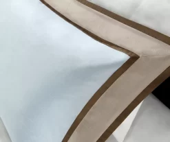 Beverly Light Blue & Brown Color Block California King 7-Piece Comforter Set -Deco Haven Shop 810590778 810590777 810590776 9