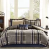 Rick Navy & Beige Crisscross Comforter Set