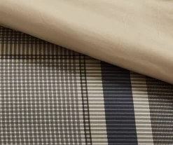 Rick Navy & Beige Crisscross Comforter Set -Deco Haven Shop 810590798 810590797 810590796 810590795 11