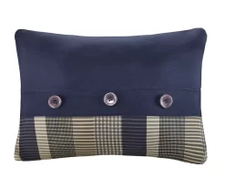 Rick Navy & Beige Crisscross Comforter Set -Deco Haven Shop 810590798 810590797 810590796 810590795 6