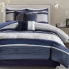 Burnett Color Block Pintuck Comforter Set