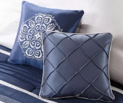 Burnett Color Block Pintuck Comforter Set -Deco Haven Shop 810590860 810590859 810590858 4