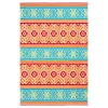 Emeliene Orange & Blue Geometric Linework Outdoor Area Rug, (7.8' X 9.5')