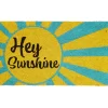 "Hey Sunshine" Yellow & Blue Coir Doomat