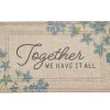 "We Have It All" Tan Floral Doormat