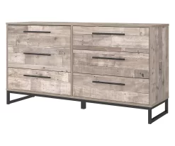 Neilsville Whitewash 6-Drawer Dresser -Deco Haven Shop 810591829 1