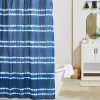 Bell Navy & White Ink Blot Polyester Shower Curtain Set