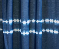 Bell Navy & White Ink Blot Polyester Shower Curtain Set -Deco Haven Shop 810591918 A8 3