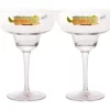 "Lost Shaker Of Salt" Margarita Glass, 2-Pack