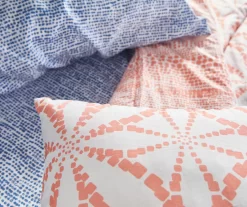 Real Living Coral & Blue Geometric Floral Bed-in-a-Bag Set 21 Real Living Coral & Blue Geometric Floral Bed-in-a-Bag Set -Deco Haven Shop 810594274 810593105 810593104 810593108 A8 7