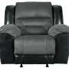 Earhart Slate Faux Leather Rocker Recliner