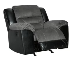 Earhart Slate Faux Leather Rocker Recliner -Deco Haven Shop 810594581 5