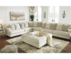 Kildare Parchment Oversize Accent Ottoman -Deco Haven Shop 810594599 810594598 810594602 810594601 8105946001