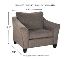 Nemoli Slate Chair And A Half -Deco Haven Shop 810594614 6