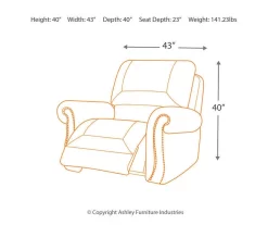 Larkinhurst Earth Faux Leather Rocker Recliner -Deco Haven Shop 810594645 5
