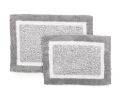 Border 2-Piece Bath Rug Set -Deco Haven Shop 810594734 A0