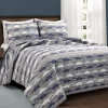 Navy & Gray Dinosaur Reversible Twin 2-Piece Quilt Set