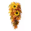 26" Sunflower, Pumpkin & Leaf Teardrop Wreath