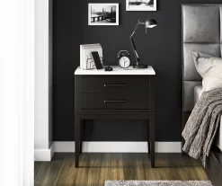 Ameriwood Madison Lane Faux Marble Nightstand 17 Ameriwood Madison Lane Faux Marble Nightstand -Deco Haven Shop 810596720 6