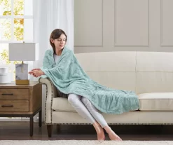 Marselle Oversize Faux Fur Throw, (60" X 70") -Deco Haven Shop 810598159 2