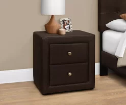 Monarch Faux Leather Nightstand -Deco Haven Shop 810598393 B0