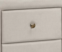 Monarch Linen Upholstered Nightstand -Deco Haven Shop 810598501 A8