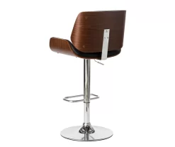 Glitzhome Mid-Century Modern Faux Leather & Chrome Adjustable Bar Stools, 2-Pack -Deco Haven Shop 810598742 A0 4