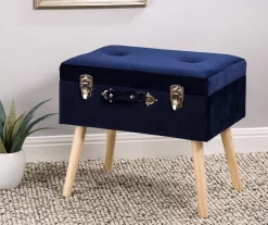 Glitzhome Velvet Suitcase Storage Stool -Deco Haven Shop 810598944 A0 2