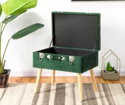 Glitzhome Velvet Suitcase Storage Stool -Deco Haven Shop 810598947 A0 2