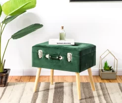 Glitzhome Velvet Suitcase Storage Stool -Deco Haven Shop 810598947 A0 3