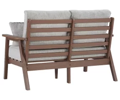 Emmeline Wood Look Cushioned Patio Loveseat 8 Emmeline Wood Look Cushioned Patio Loveseat -Deco Haven Shop 810599349 5