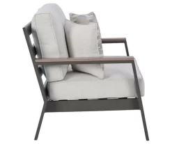 Tropicava Wood Look & Metal Cushioned Patio Loveseat 7 Tropicava Wood Look & Metal Cushioned Patio Loveseat -Deco Haven Shop 810599415 4