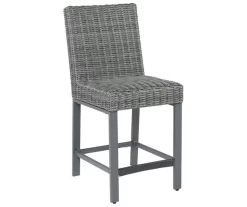 45.1" Palazzo All-Weather Wicker Patio Bar Stools, 2-Pack -Deco Haven Shop 810599418 1