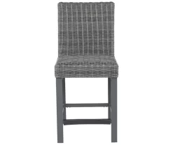 45.1" Palazzo All-Weather Wicker Patio Bar Stools, 2-Pack -Deco Haven Shop 810599418 4