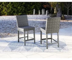 45.1" Palazzo All-Weather Wicker Patio Bar Stools, 2-Pack -Deco Haven Shop 810599418 7