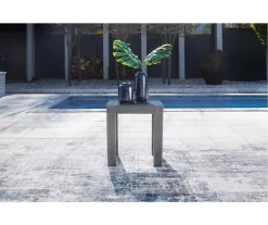 Amora Slat Wood Look Patio End Table -Deco Haven Shop 810599430 2