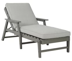 Visola Wood Look Cushioned Patio Chaise Lounge -Deco Haven Shop 810599443 2