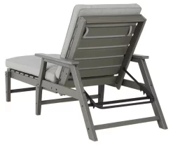 Visola Wood Look Cushioned Patio Chaise Lounge -Deco Haven Shop 810599443 4