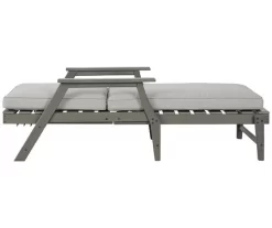 Visola Wood Look Cushioned Patio Chaise Lounge -Deco Haven Shop 810599443 8