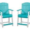 Eisley Wood Look Patio Dining Counter Stools, 2-Pack