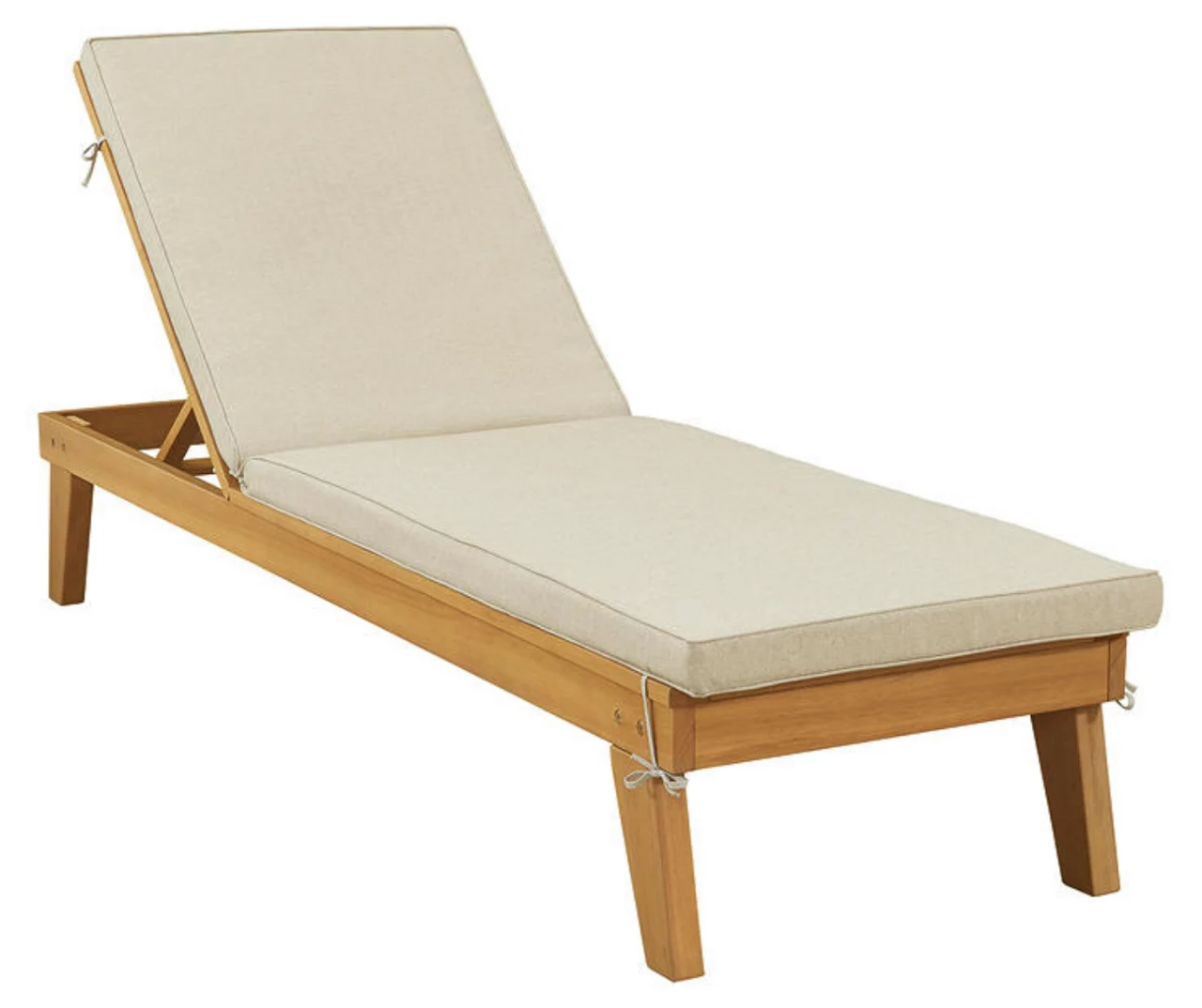 Byron Bay Wood Cushioned Patio Chaise Lounge 2 Byron Bay Wood Cushioned Patio Chaise Lounge - Image 2