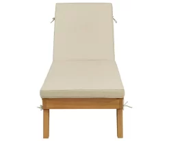 Byron Bay Wood Cushioned Patio Chaise Lounge