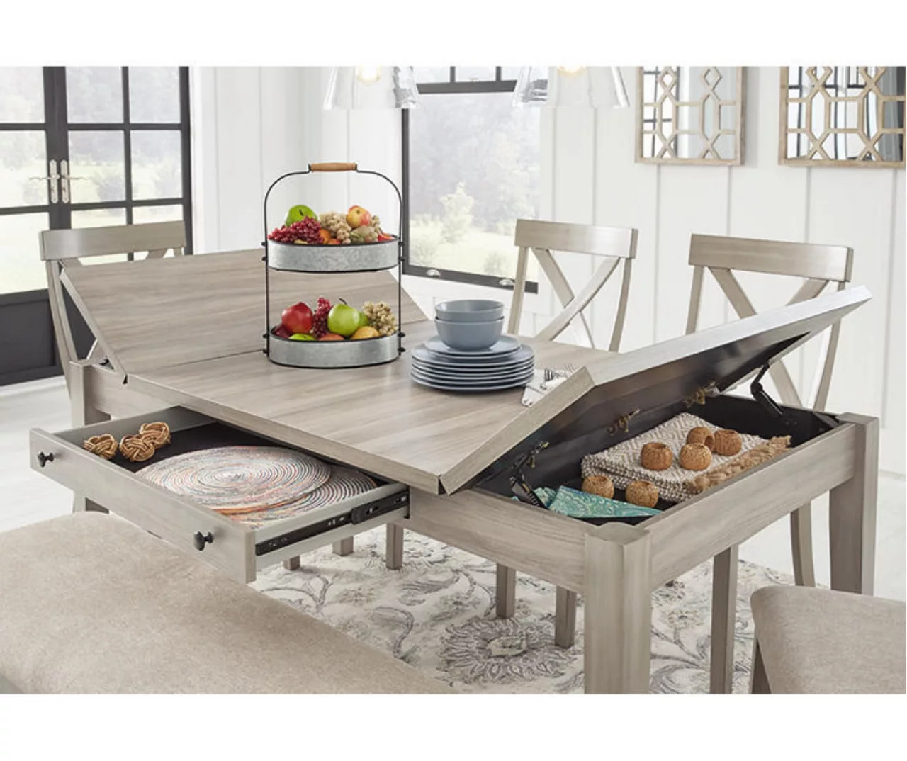 Parellen Storage Dining Table 6 Parellen Storage Dining Table - Image 6